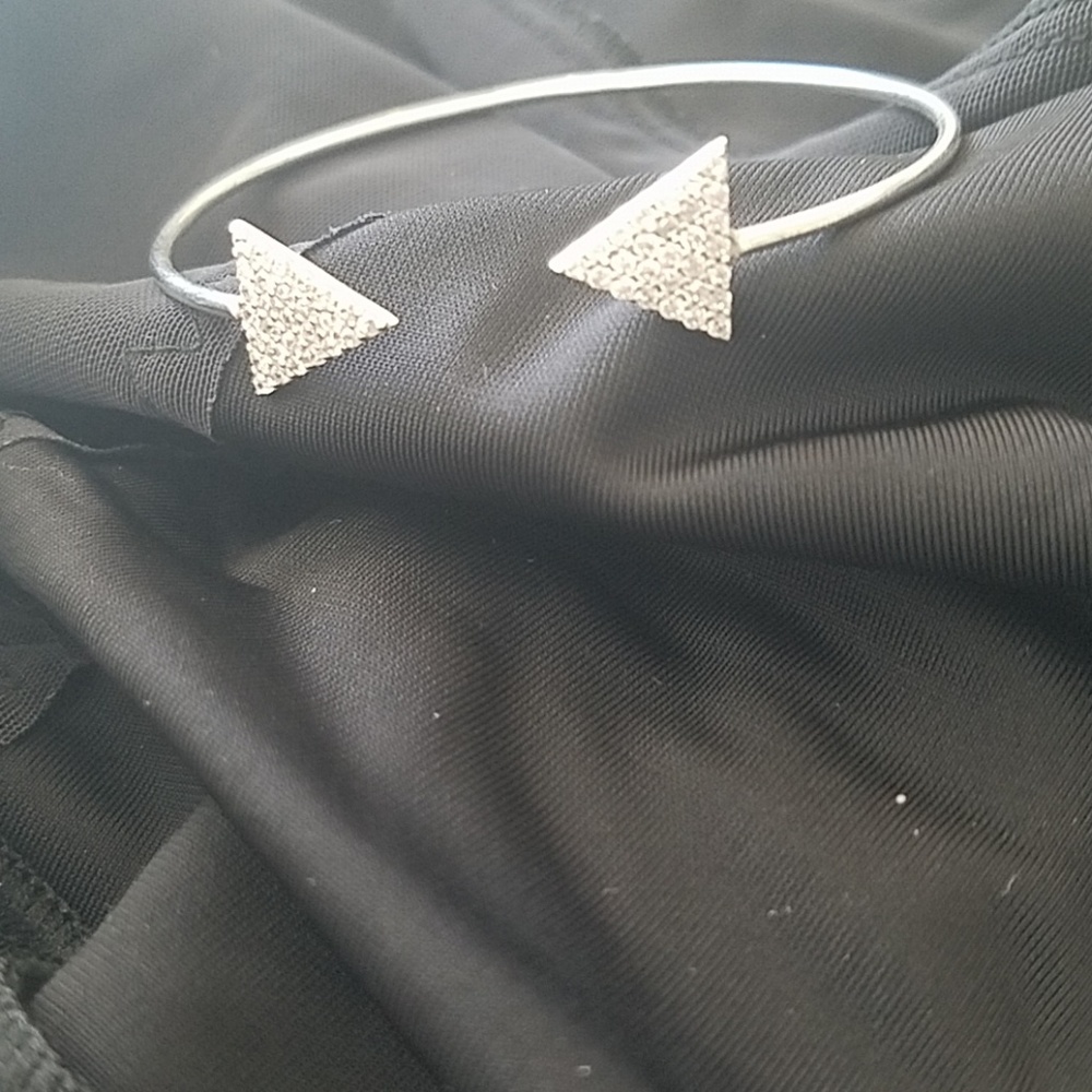 Bangle with CZ triangle accents